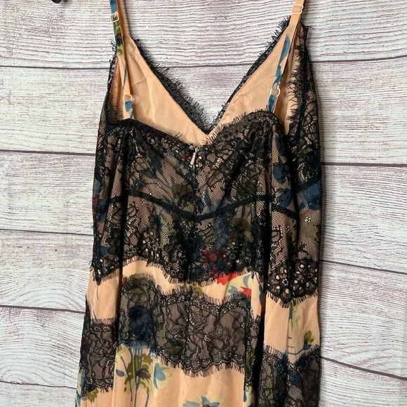 NWT ASOS Maternity Floral Slip Dress with Black Lace - Picture 6 of 15